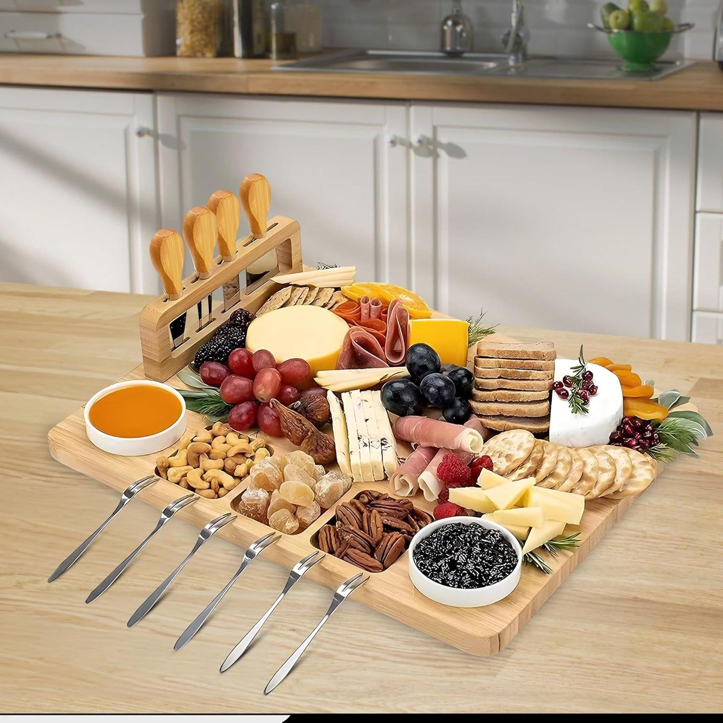 Servierplatten-Set mit Dipschälchen