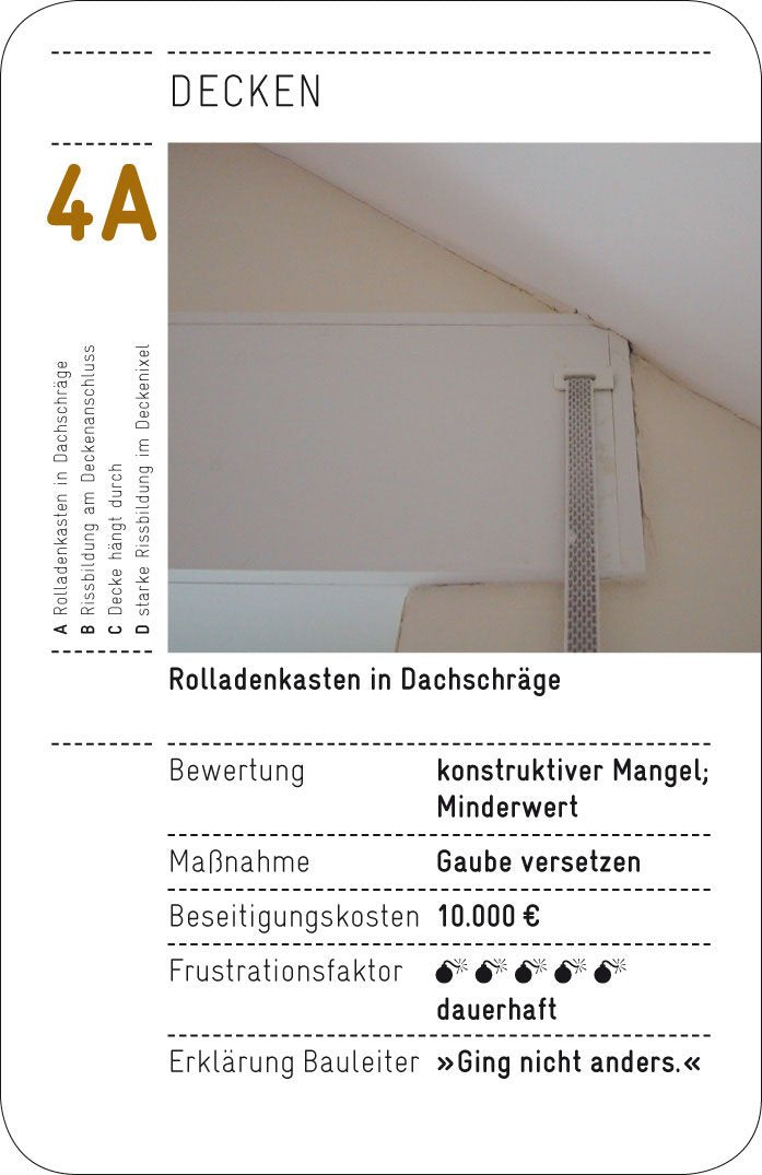 Mängelquartett - Baumängel sind kein Kinderspiel, Karten