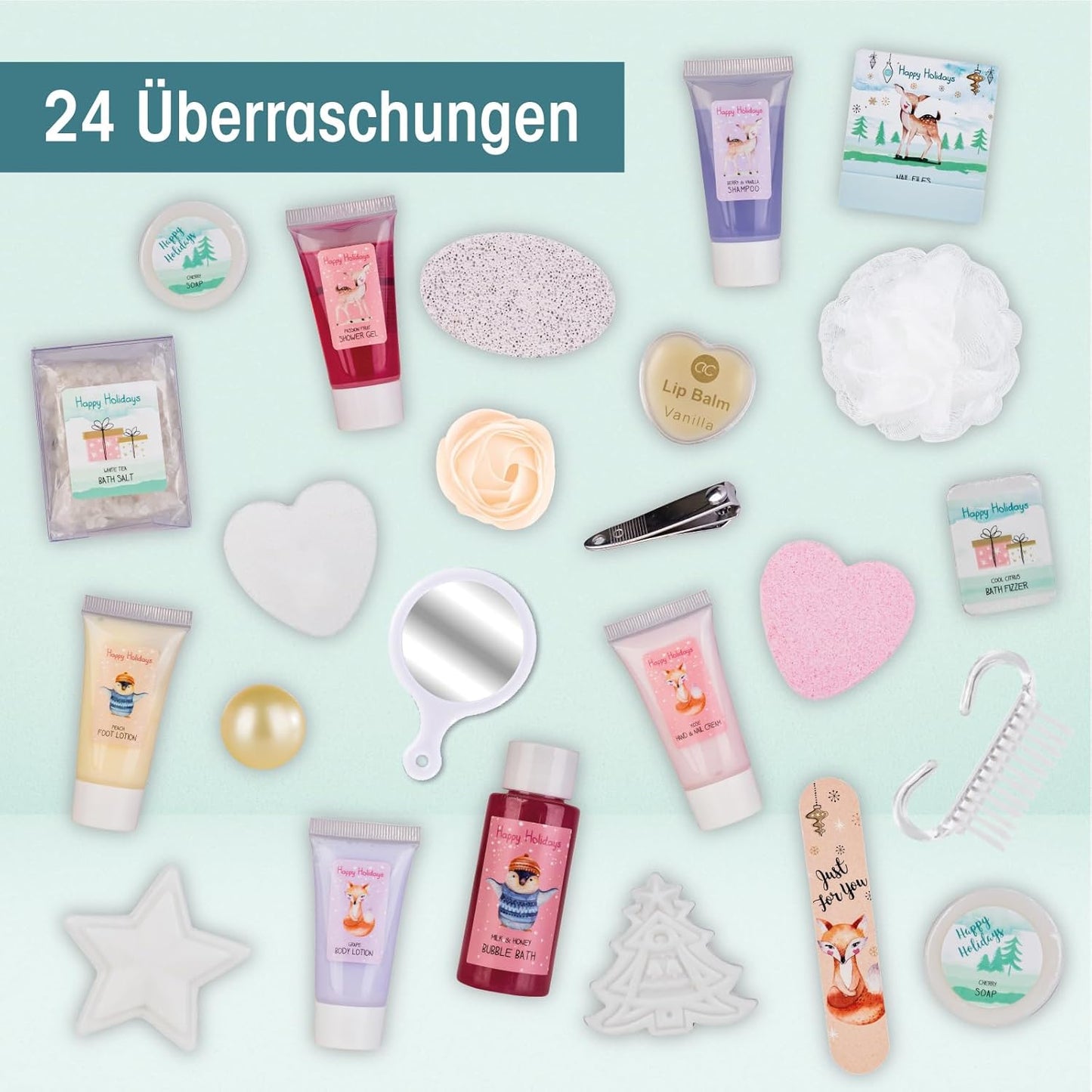 Schneemann & Fuchs Beauty-Adventskalender für Kinder, Schneemann & Fuchs