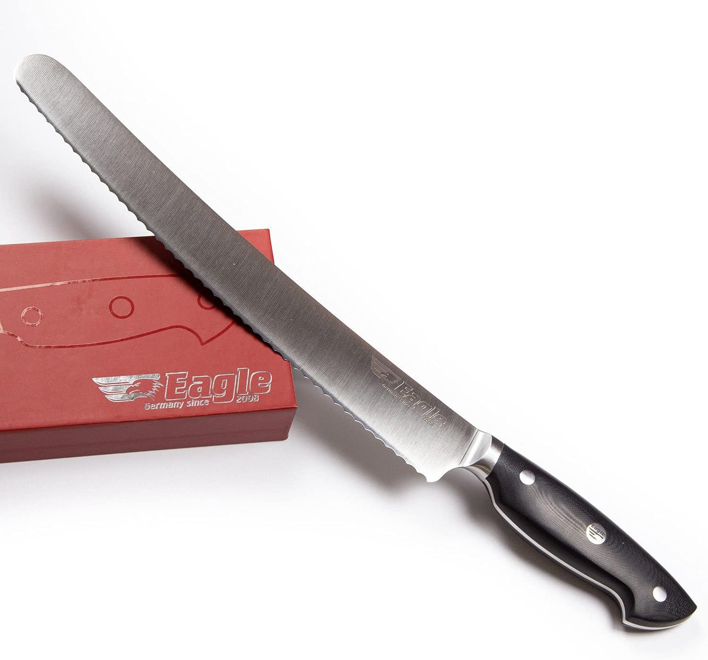 Brotmesser, Deutscher Messerstahl 1.4116 / Heftschalen: G10 Schwarz