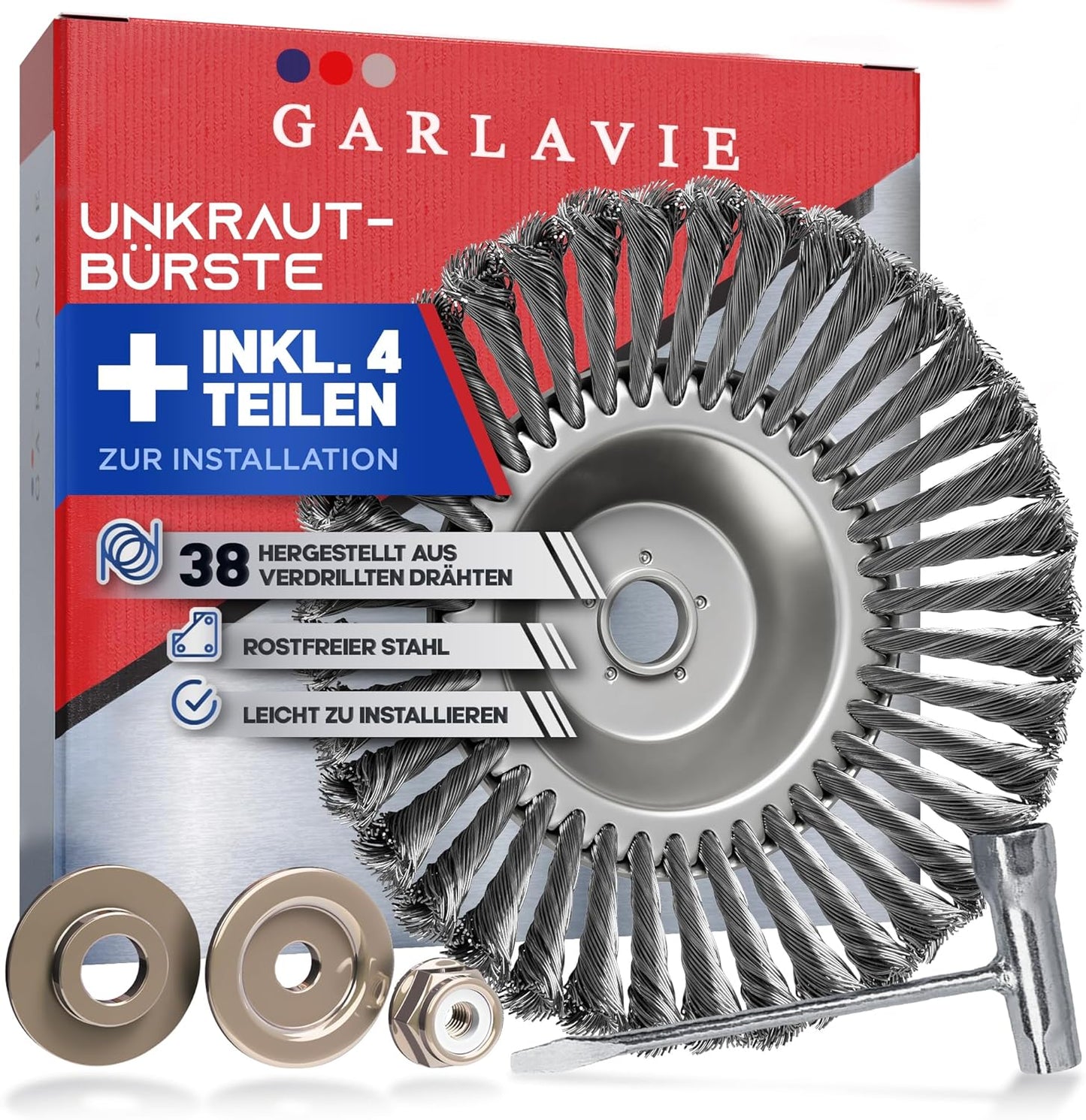 Unkrautbürste mit Installationswerkzeug, 1 Stück (Mit Installationswerkzeug)