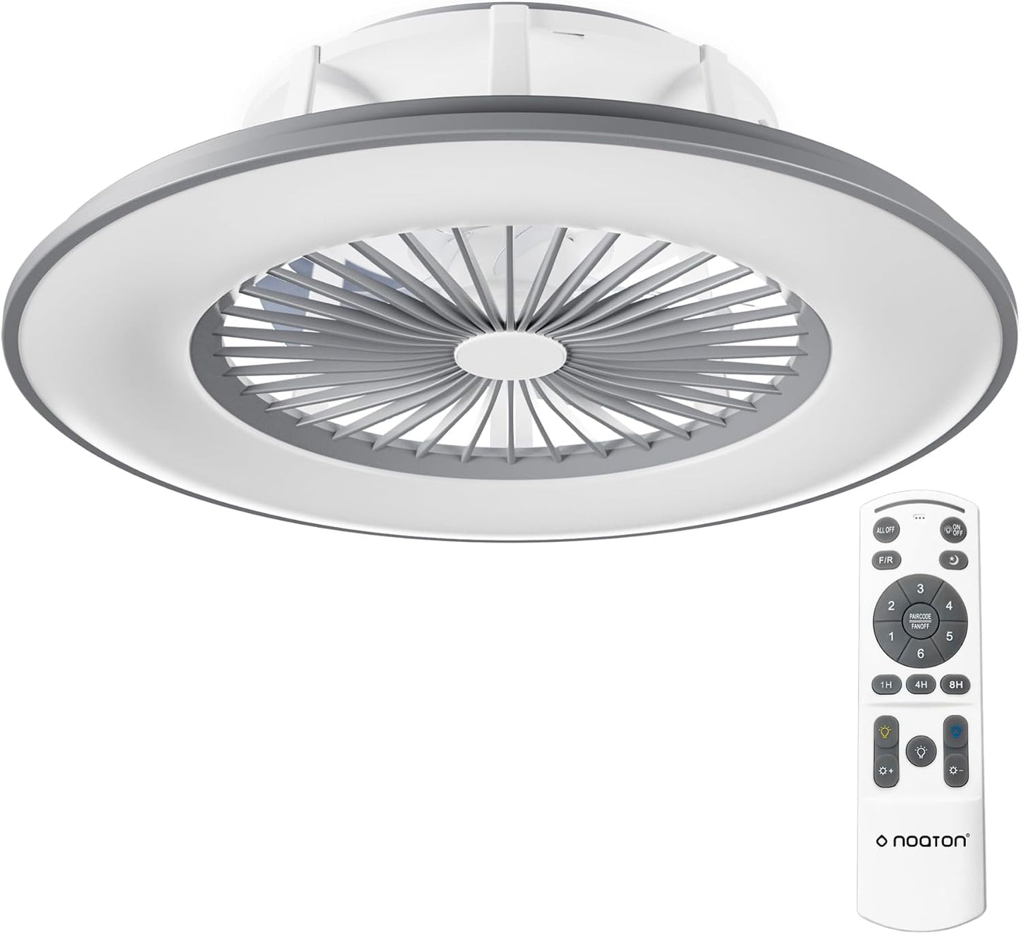 Deckenventilator Vega mit LED-Beleuchtung & Lautsprecher, Grau