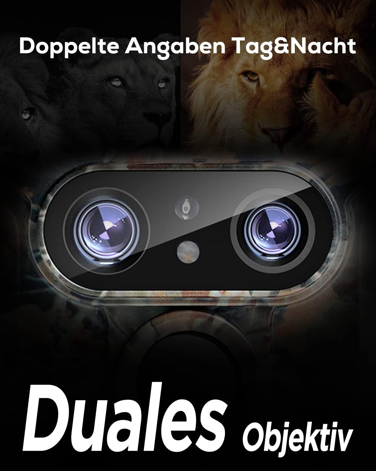 Wildkamera mit WLAN und dualem Objektiv (4K, 60MP)