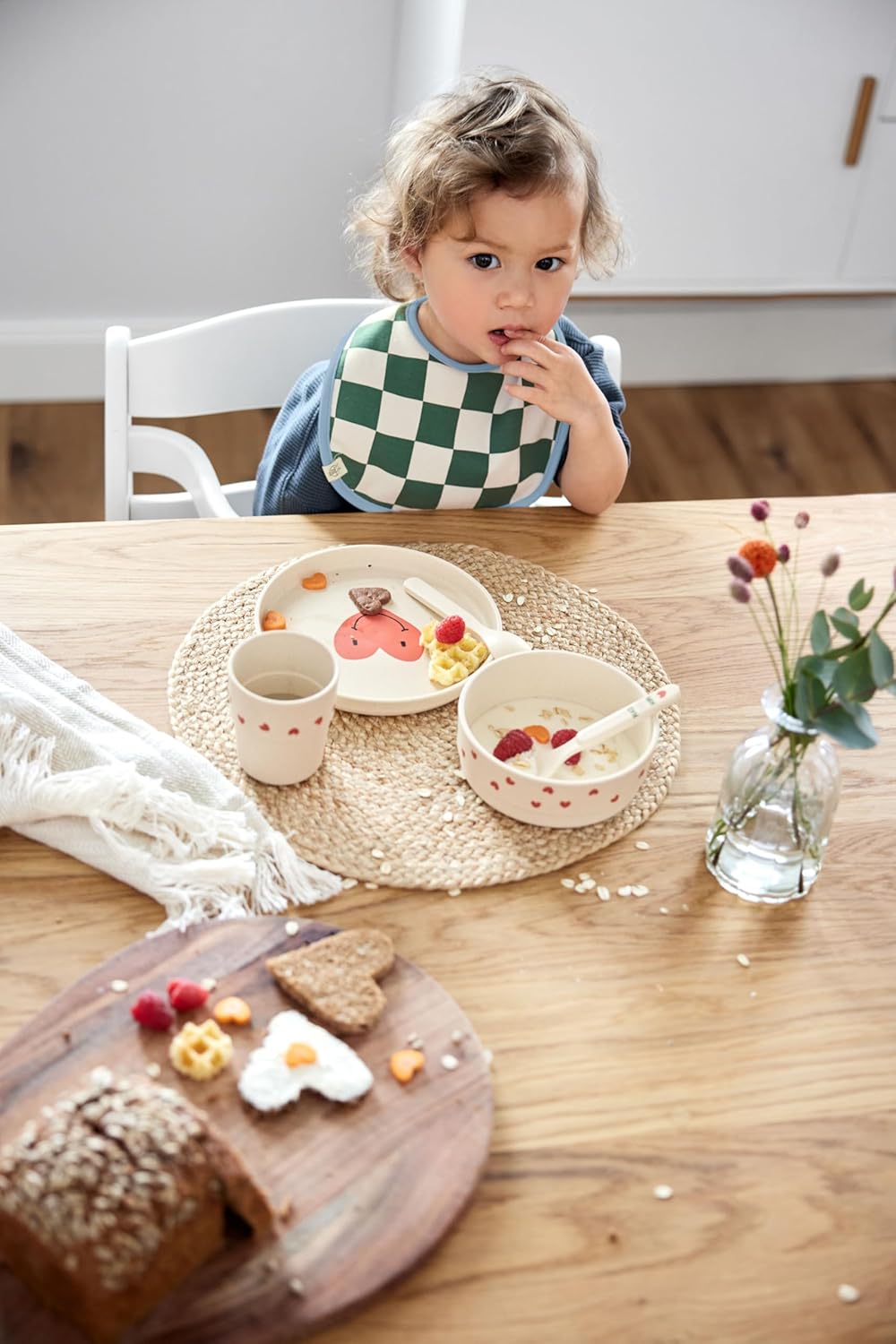 Kindergeschirr Set Happy Rascals Smile, Blau