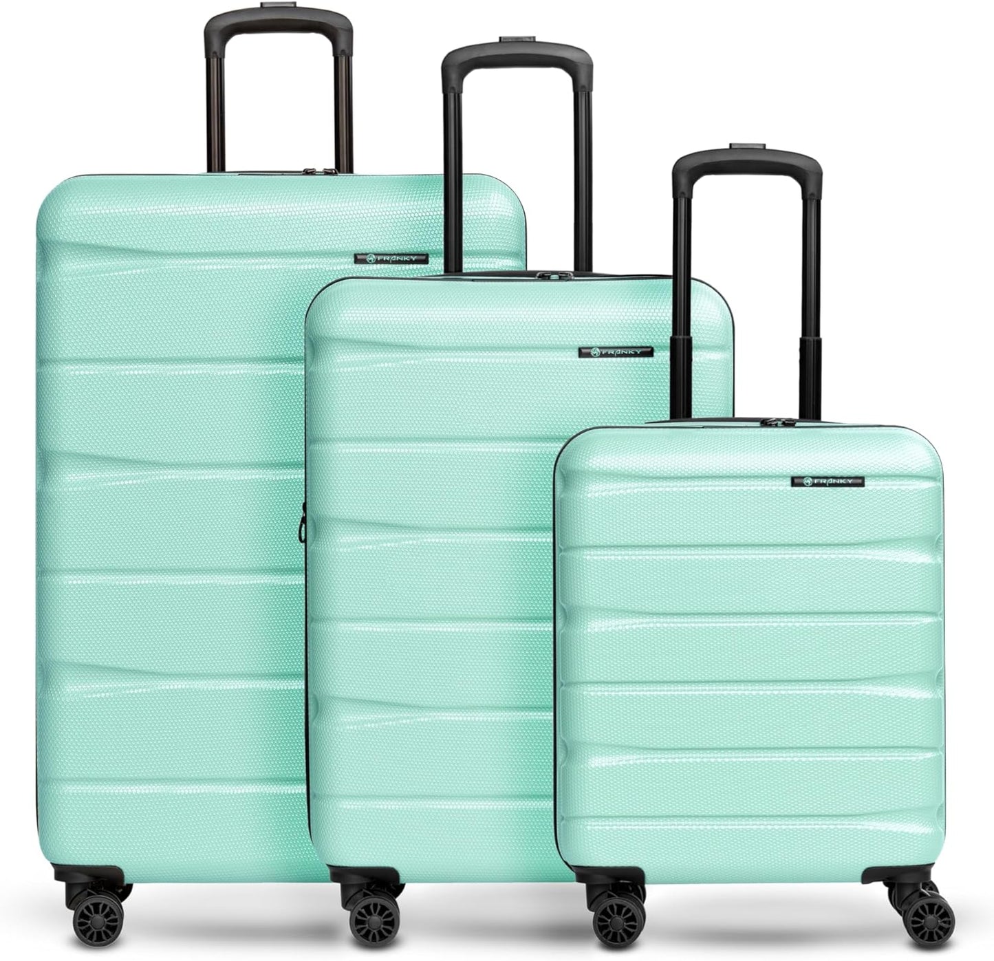 Munich 4.0 Hartschalenkoffer Set (3-teilig) mit Dehnfalte, Mint Shiny Kofferset (3-teilig) erweiterbar
