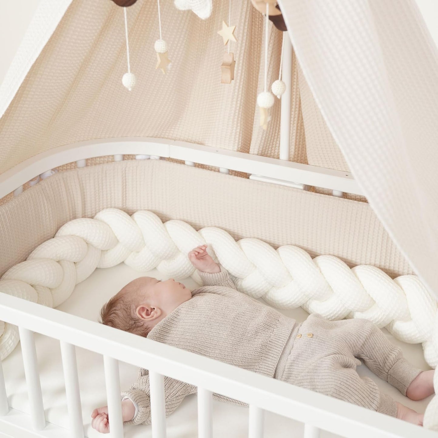 Betthimmel für Babybetten, Weiss