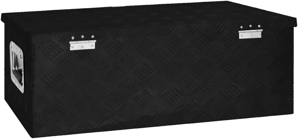 Aluminium-Aufbewahrungsbox (80 x 39 x 30 cm), 80 x 39 x 30 cm Schwarz