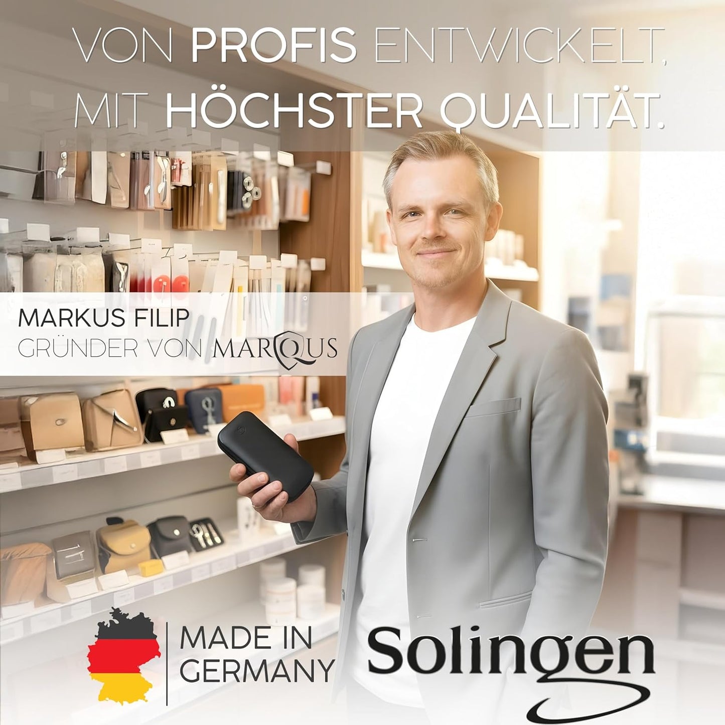 7-teiliges Maniküre-Set mit Lederetui, 10. Kork