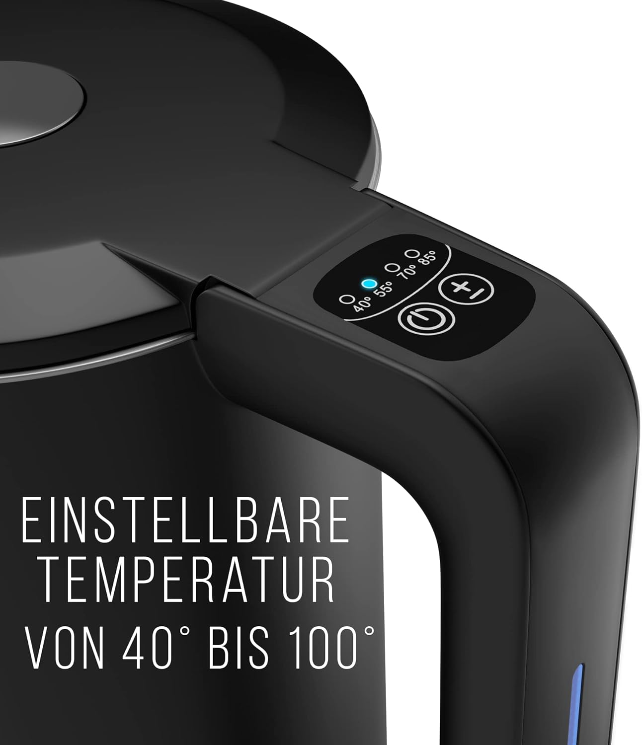 WK-4-Touch Wasserkocher mit Temperatureinstellung, Schwarz