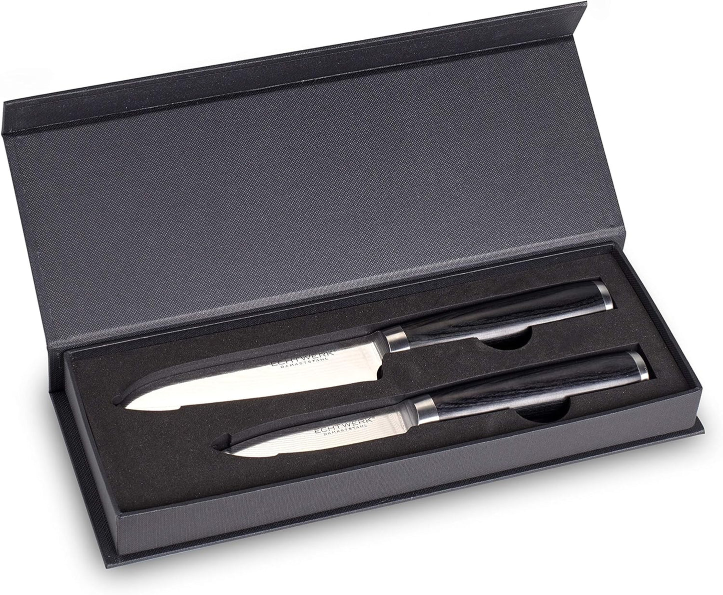 Santoku Messer Set, Dunkler Griff
