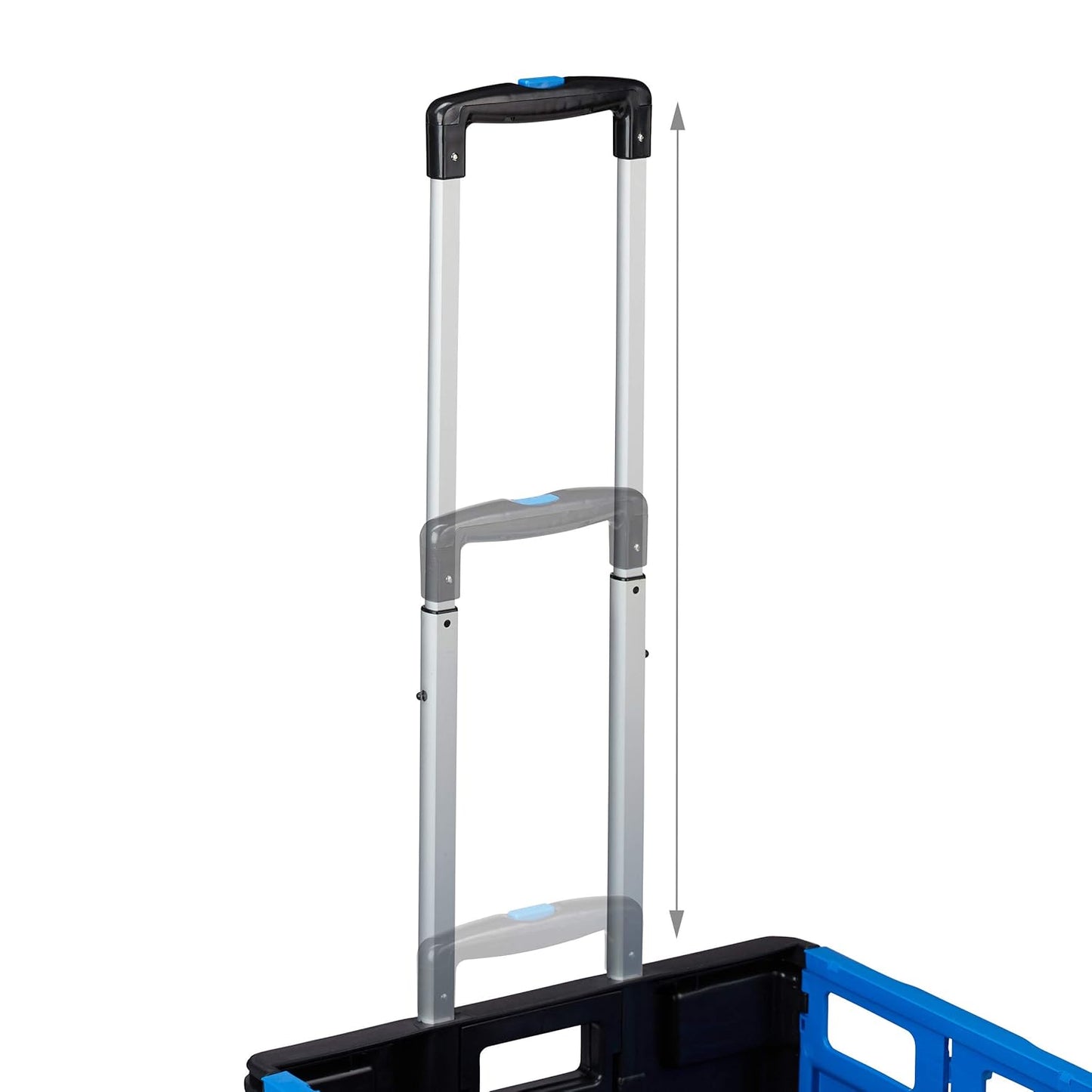 Klappbarer Einkaufstrolley, Blau/Schwarz