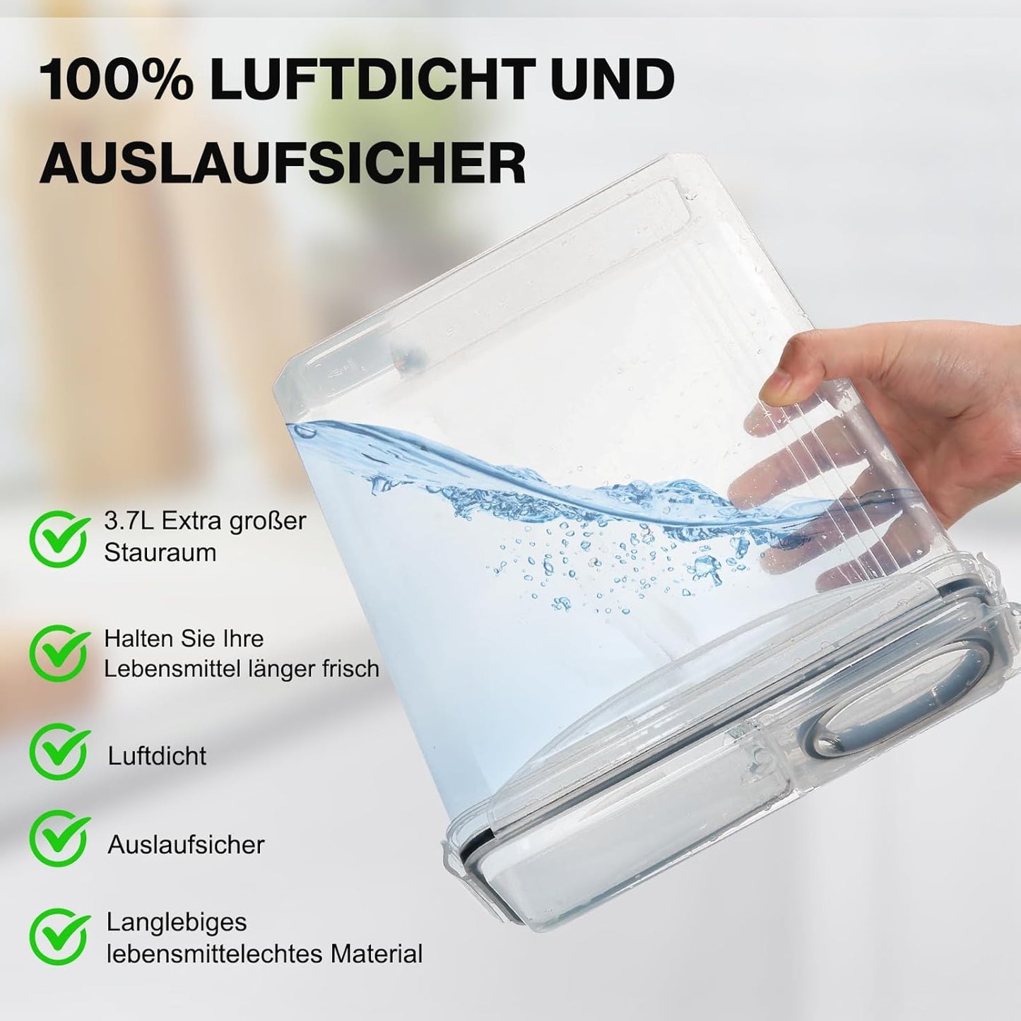 ‎4-teiliges Vorratsdosen Set mit 16 Etiketten, YH-308-4PCS