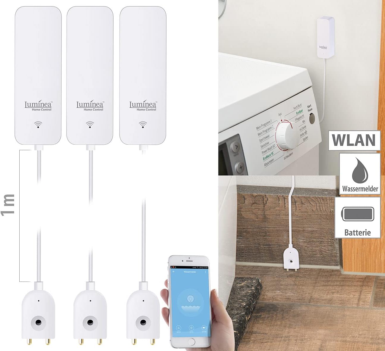 3er-Set ZigBee-Wassermelder