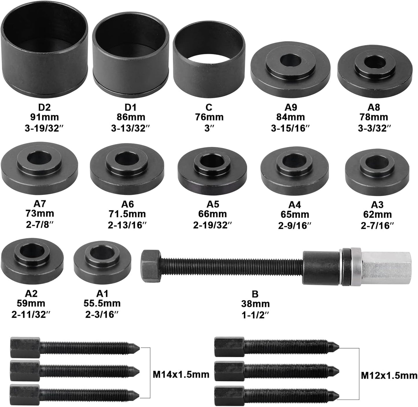 20-teiliges Radlagerwerkzeug-Set