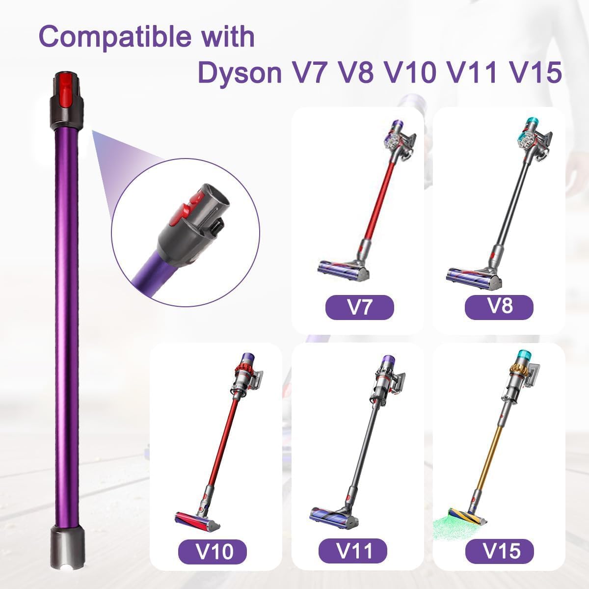 Staubsauger-Verlängerungsrohr, Violett