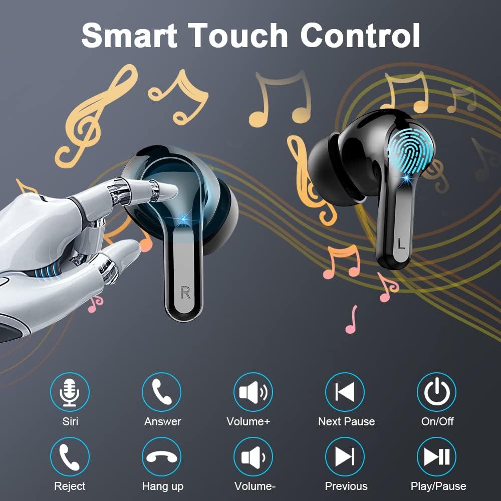 i13 In-Ear Kopfhörer mit Noise Cancelling, Schwarz