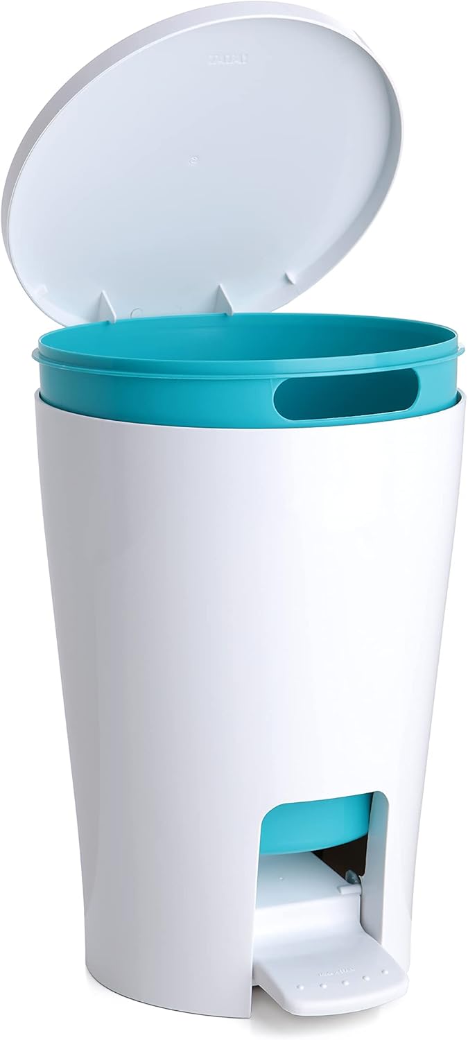 Badezimmereimer mit Pedal, Türkis 5L
