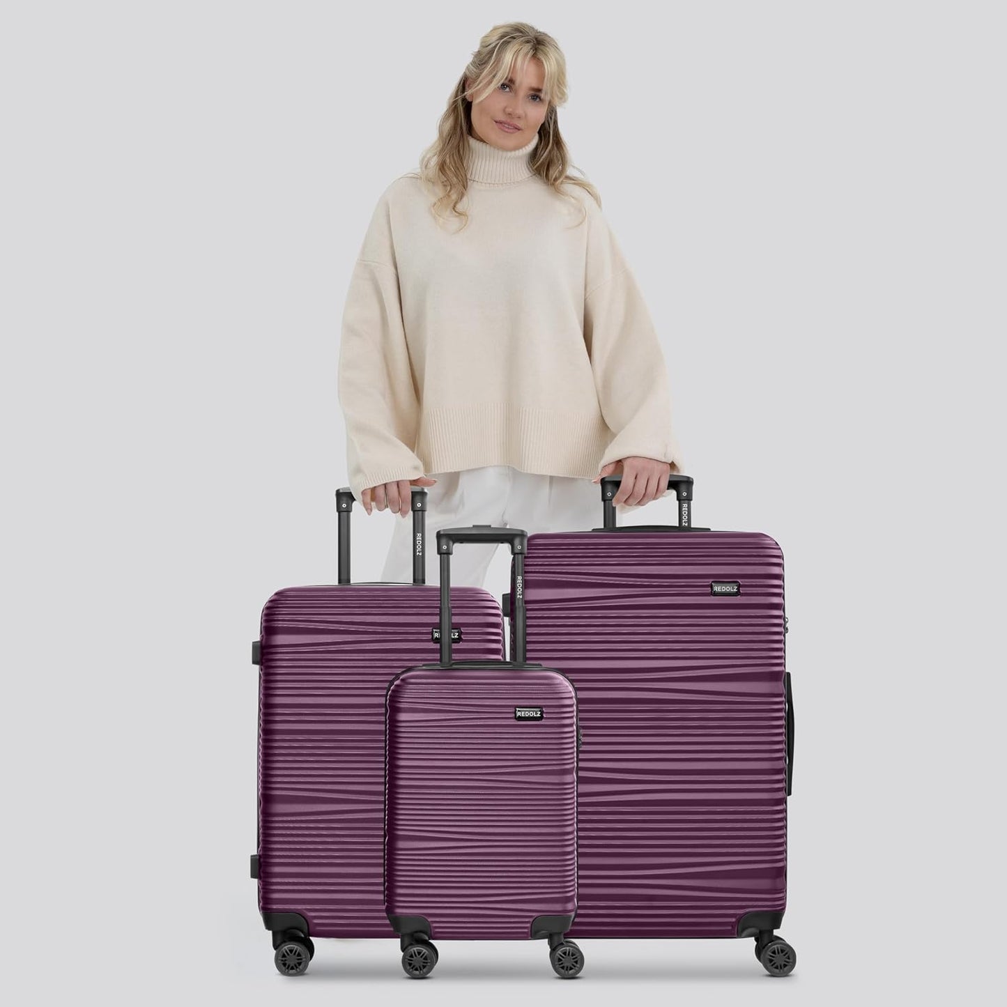 Hartschalen Koffer-Set (3-teilig) mit TSA-Schloss, Burgundy Kofferset (3-teilig)