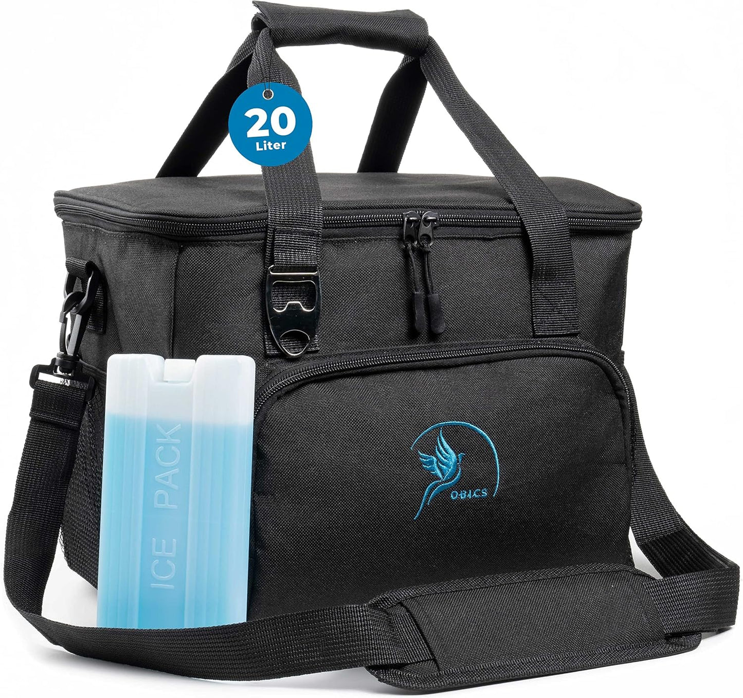 Kühltasche, 20 Liter, Schwarz