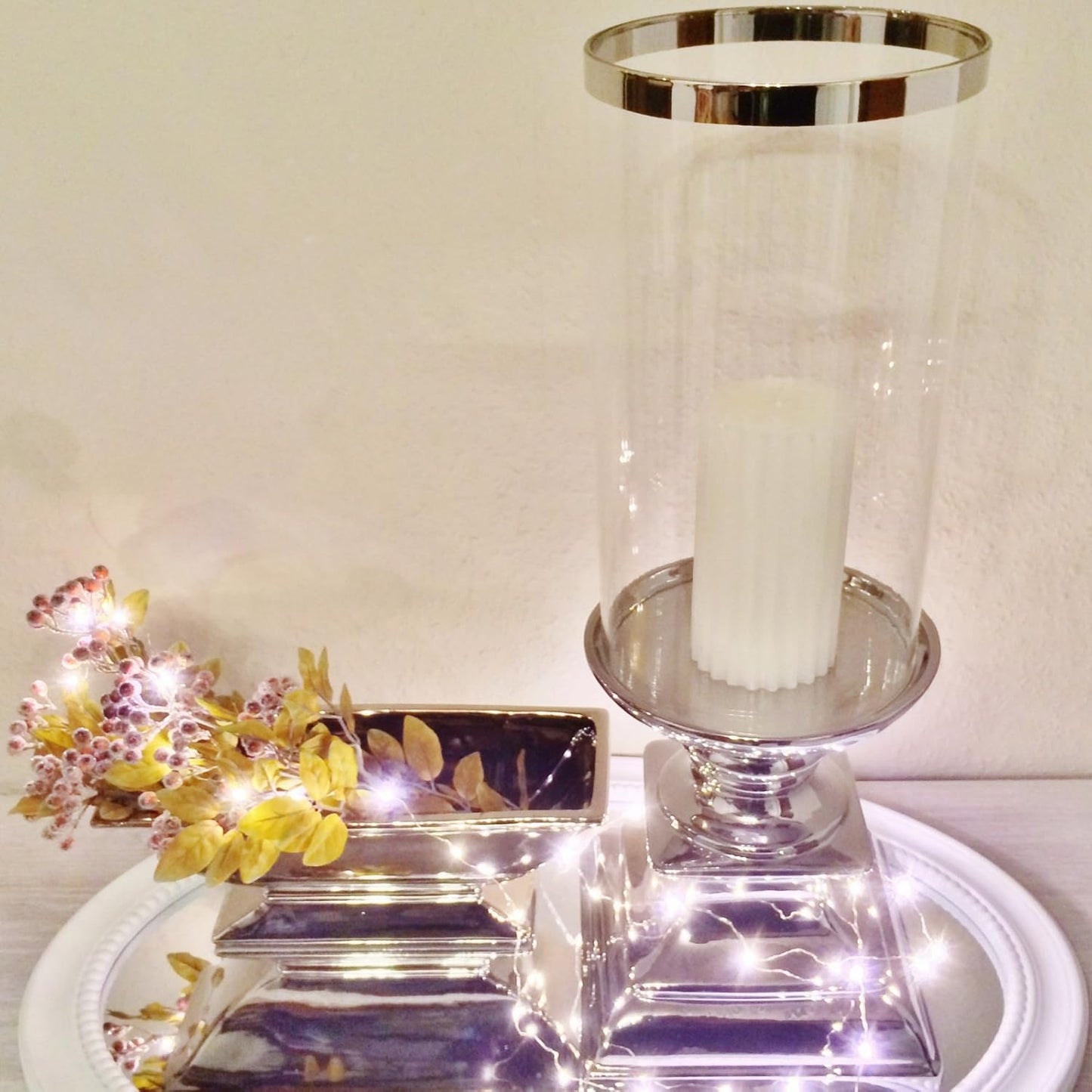 2-teiliges Windlicht-Kerzenständer Set (), 2er Sparset