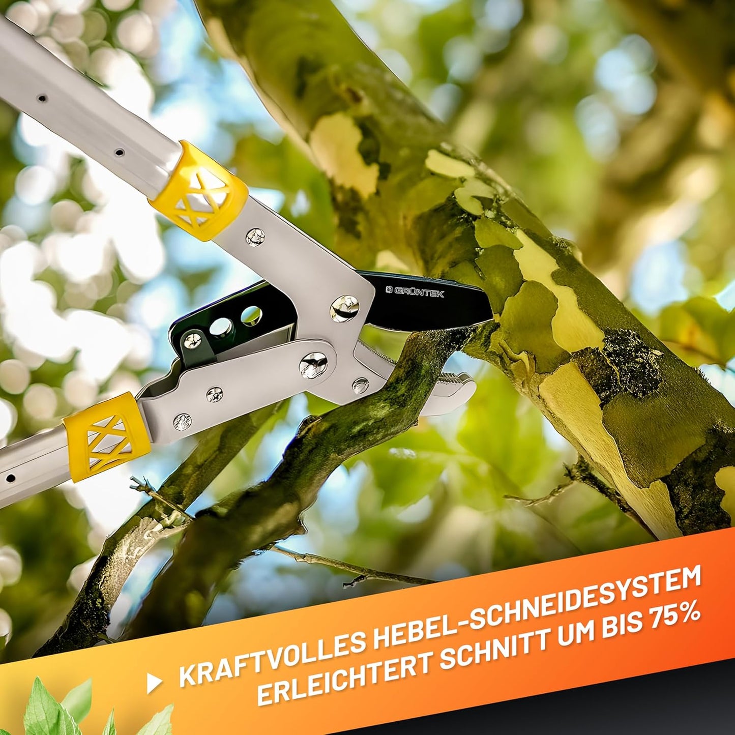 Teleskop-Astschere, 7-Fach-verstellbar, 1. Teleskop Amboss-Astschere