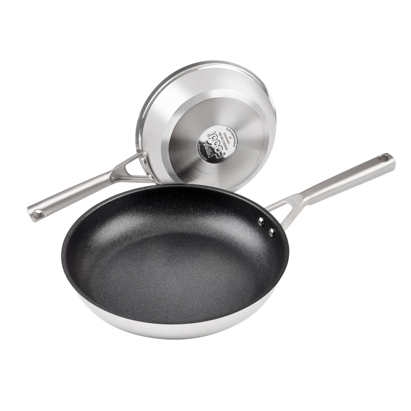 ZEROSTICK Edelstahl-Bratpfannenset (2-teilig), 2-teiliges Topfset (20 cm / 28 cm)