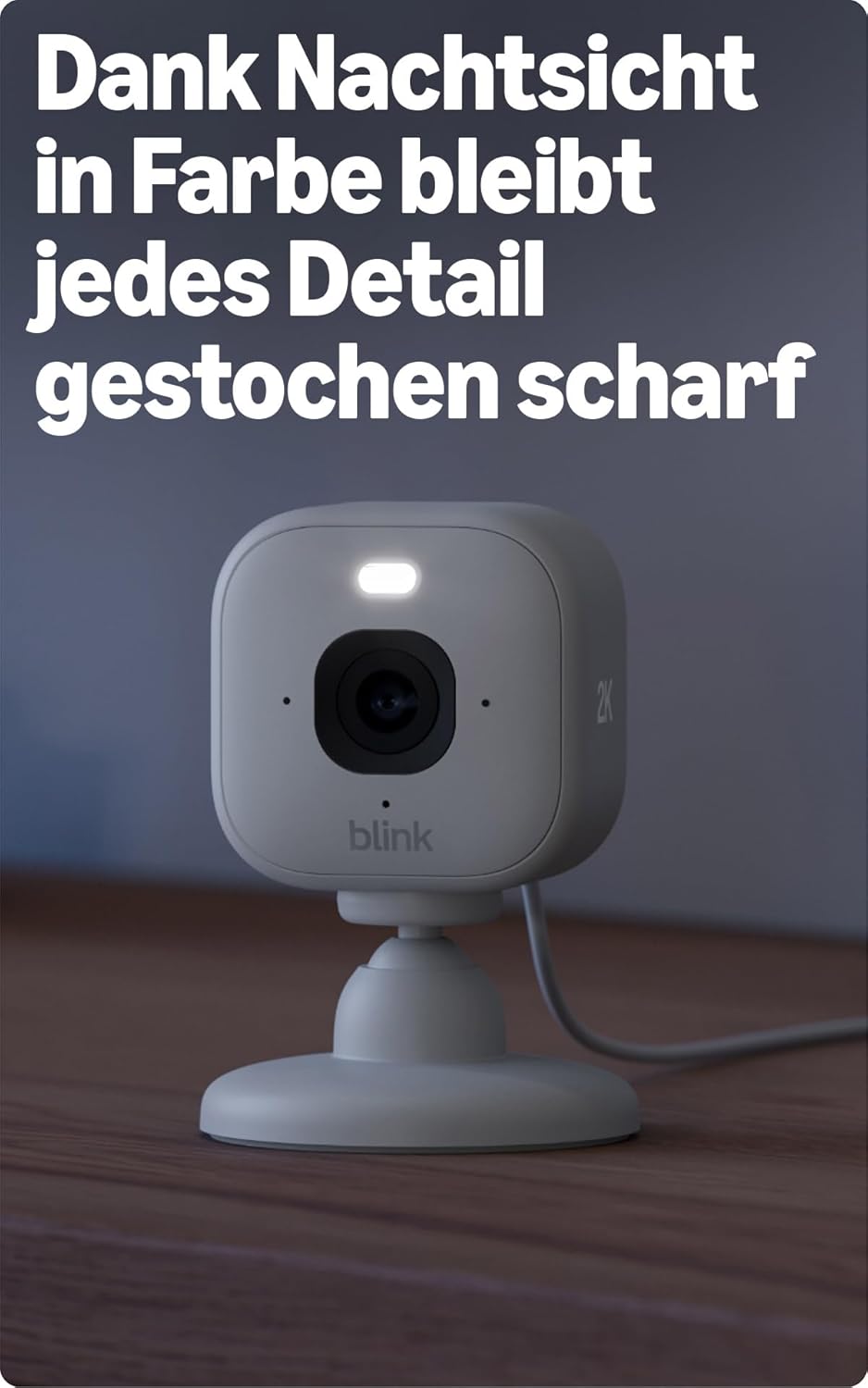 Überwachungskamera Mini 2K+ für Innenbereiche, Weiß 1 Kamera Ohne Abonnement