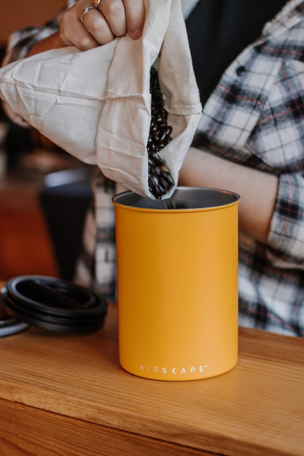 Airscape Kaffeebehälter, M Mattgelb
