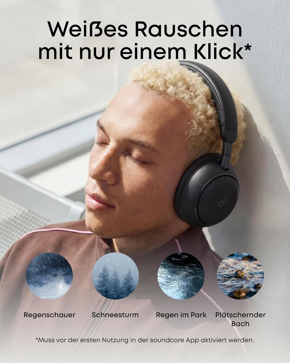 Space 2 Noise Cancelling Kopfhörer, Tiefschwarz