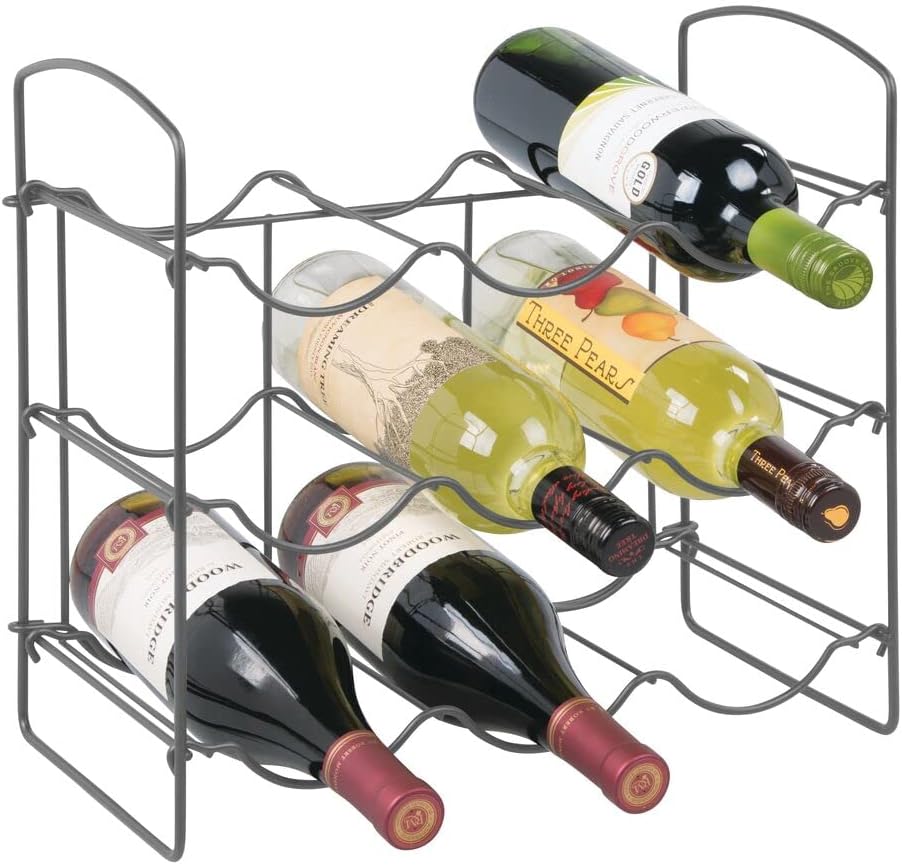 Freistehendes Weinregal, Graphit 20,10 x 36,80 x 34,00 cm