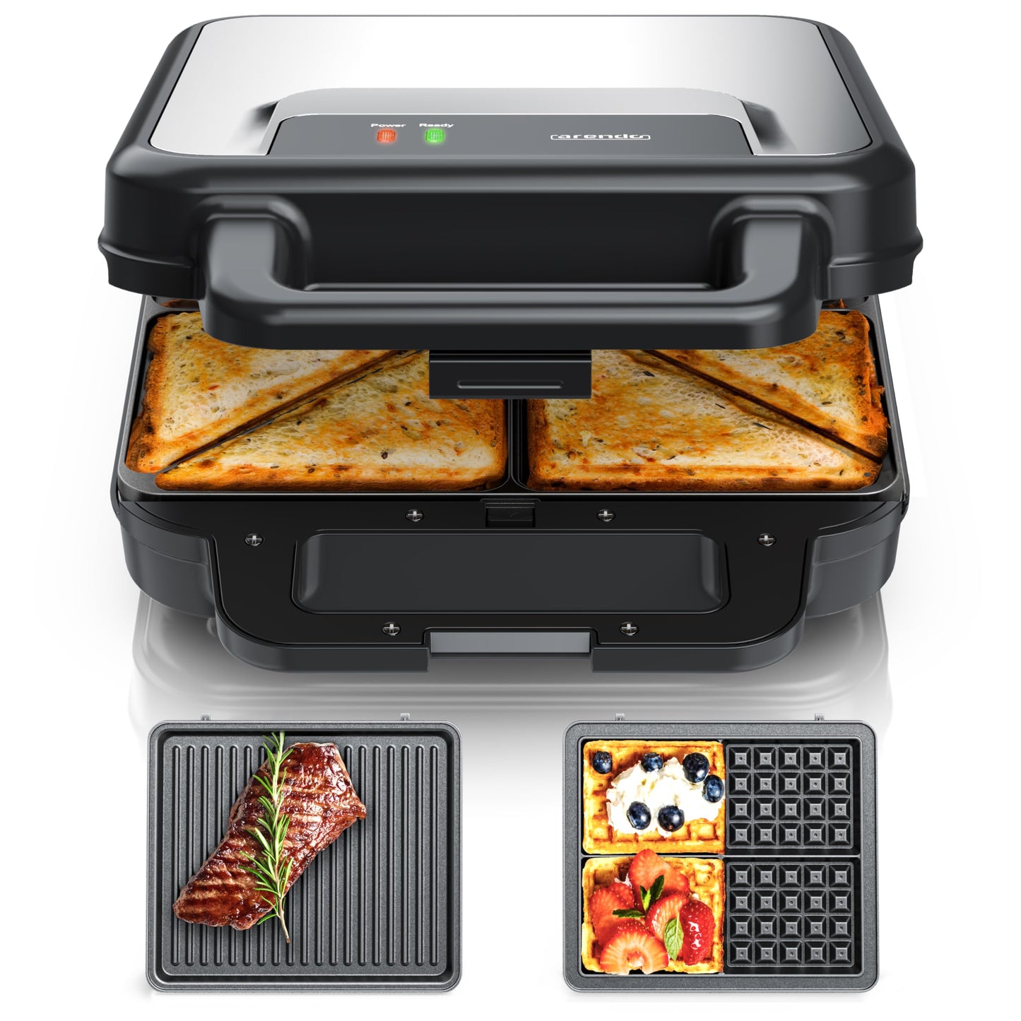 Sandwichmaker mit Waffeleisen-Funktion