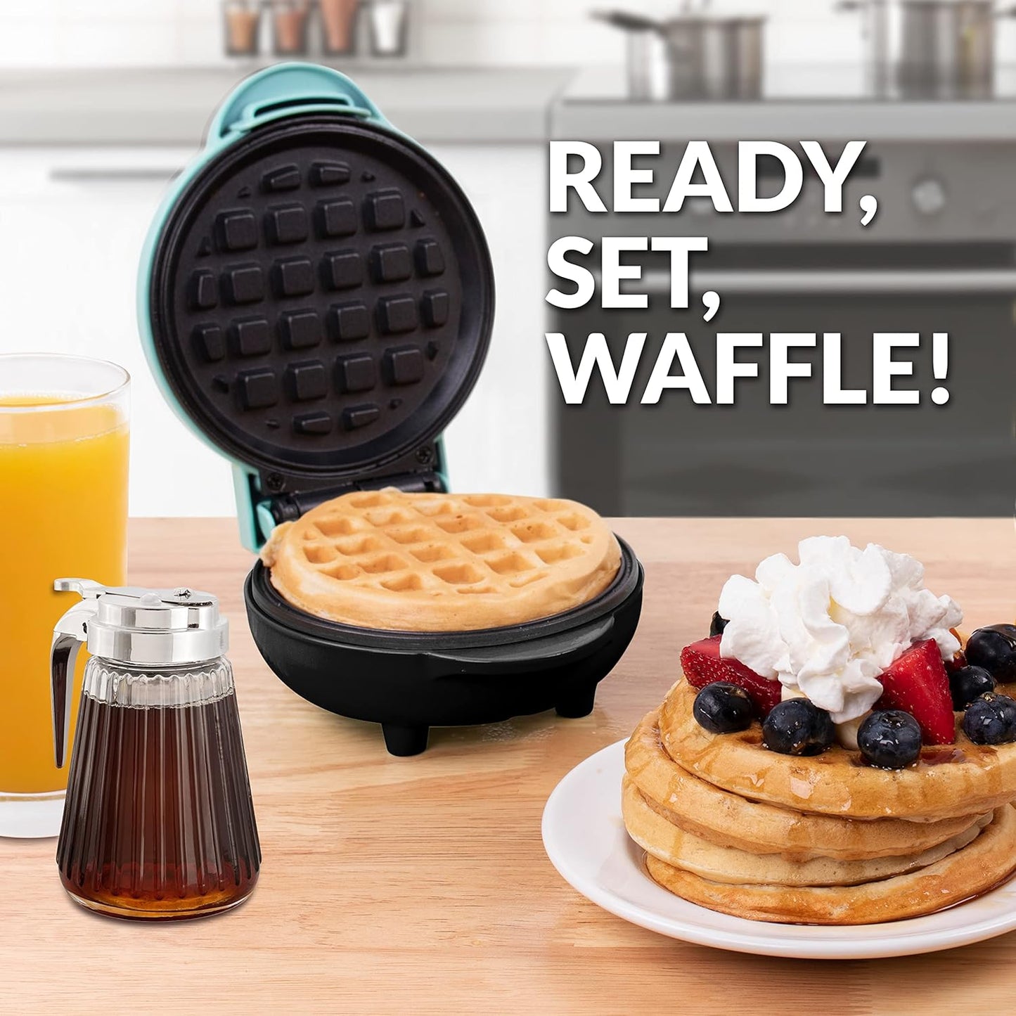 MyMini Waffelmaker 12,7 cm, Aqua