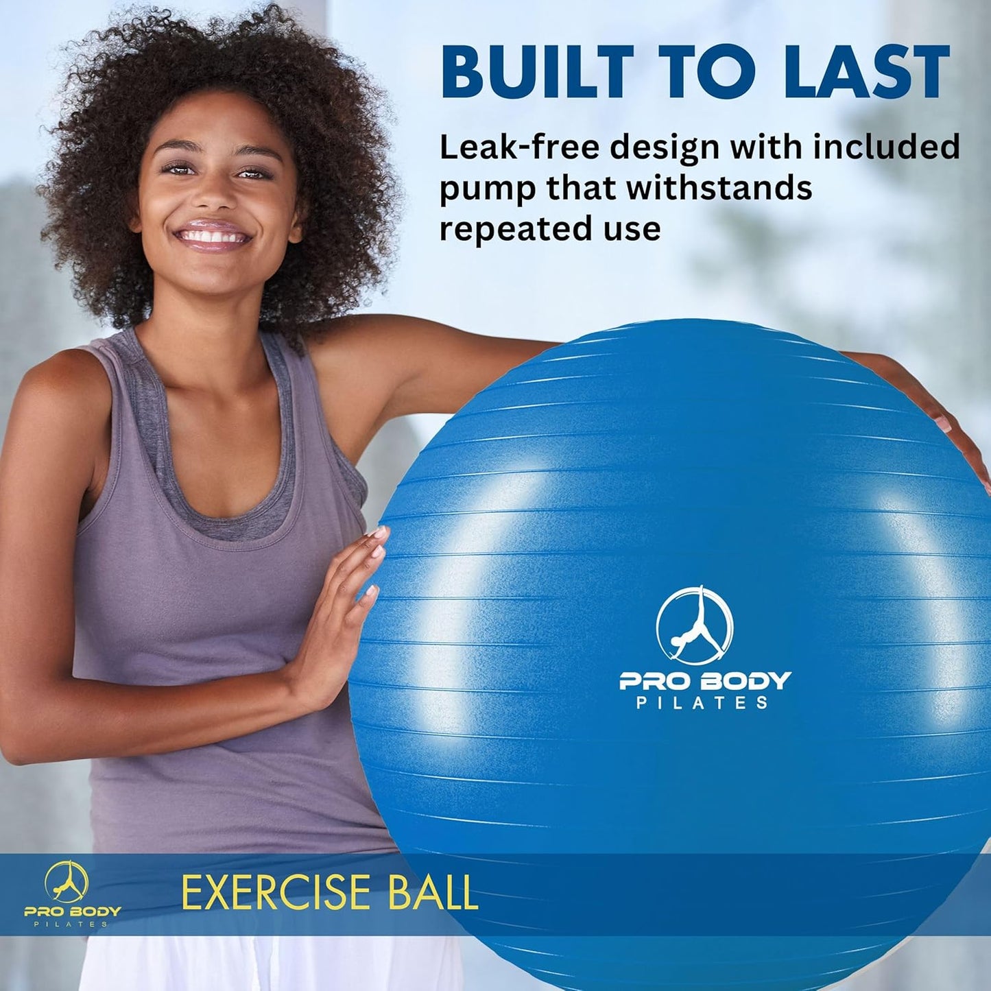 Gymnastikball für Fitness und Schwangerschaft, Blau 55 cm