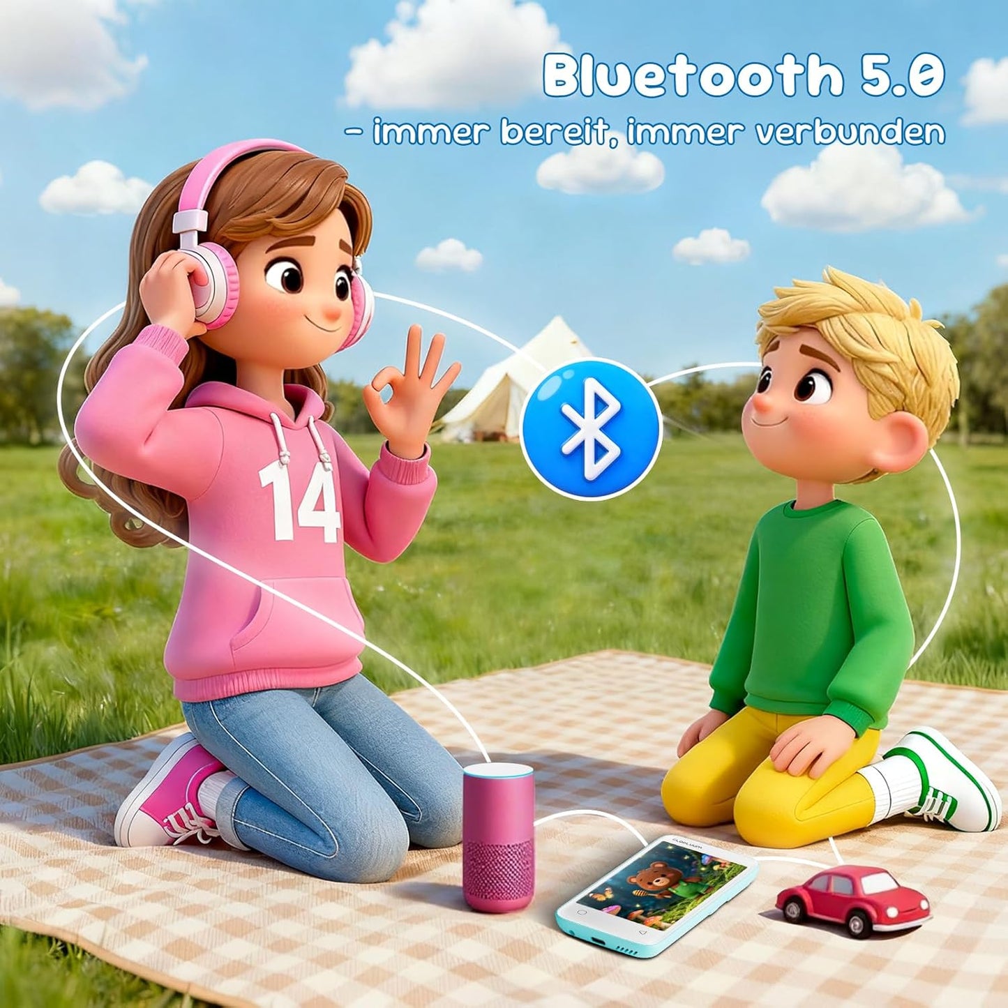 MP3-Player mit Kindersicherung, Minzgrün