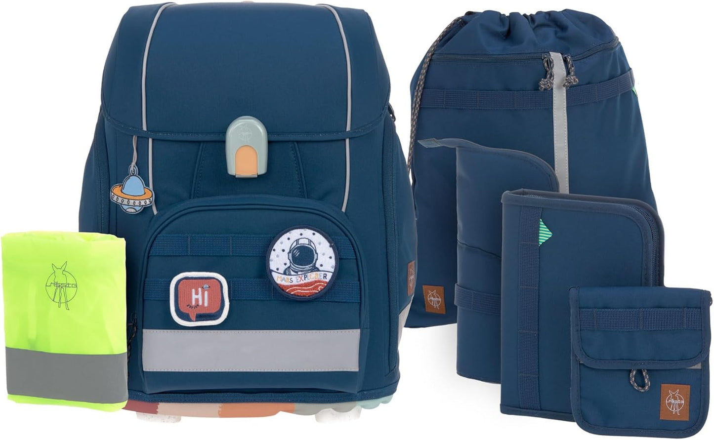 7-teiliges Schulranzen-Set Boxy Unique, Navy