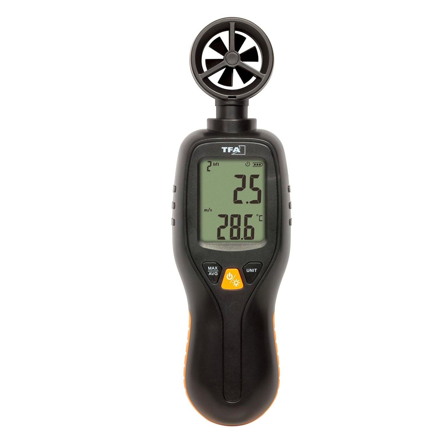 Digitaler Windmesser mit Temperaturanzeige