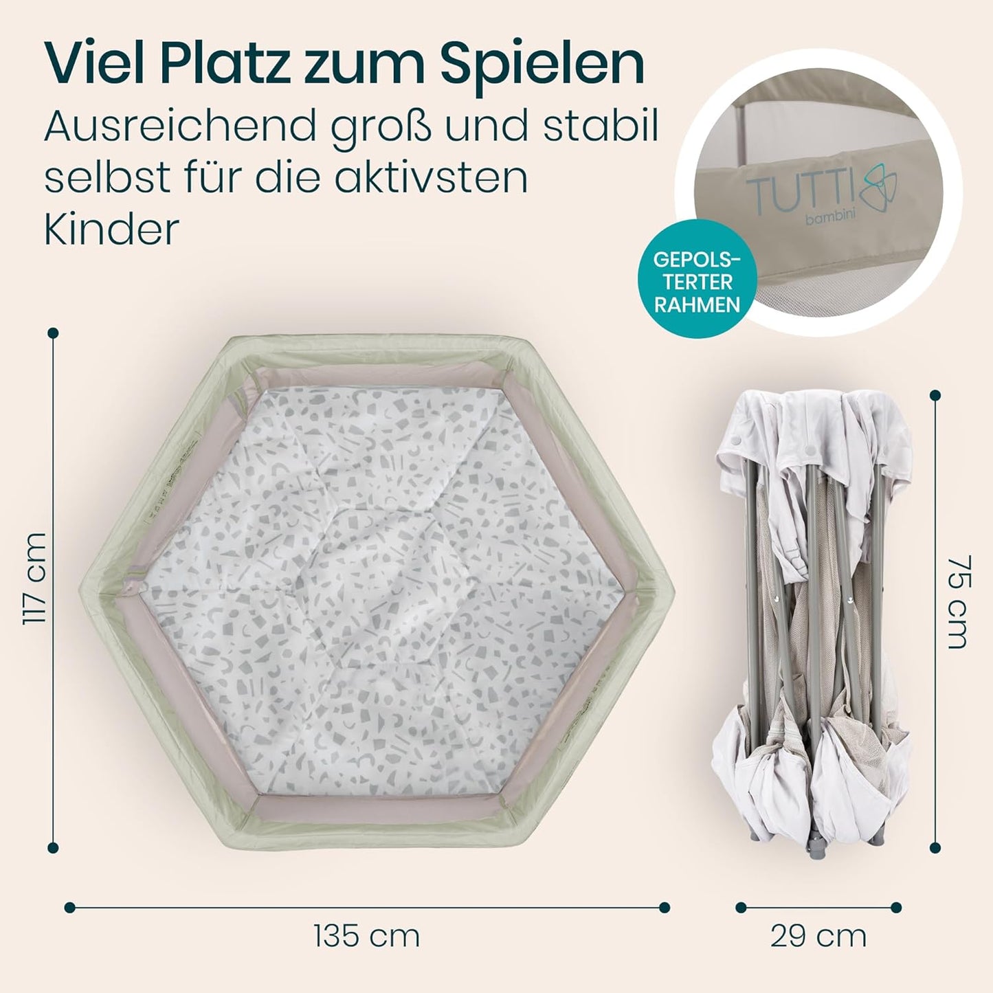 Faltbarer Laufstall, Blattgrün
