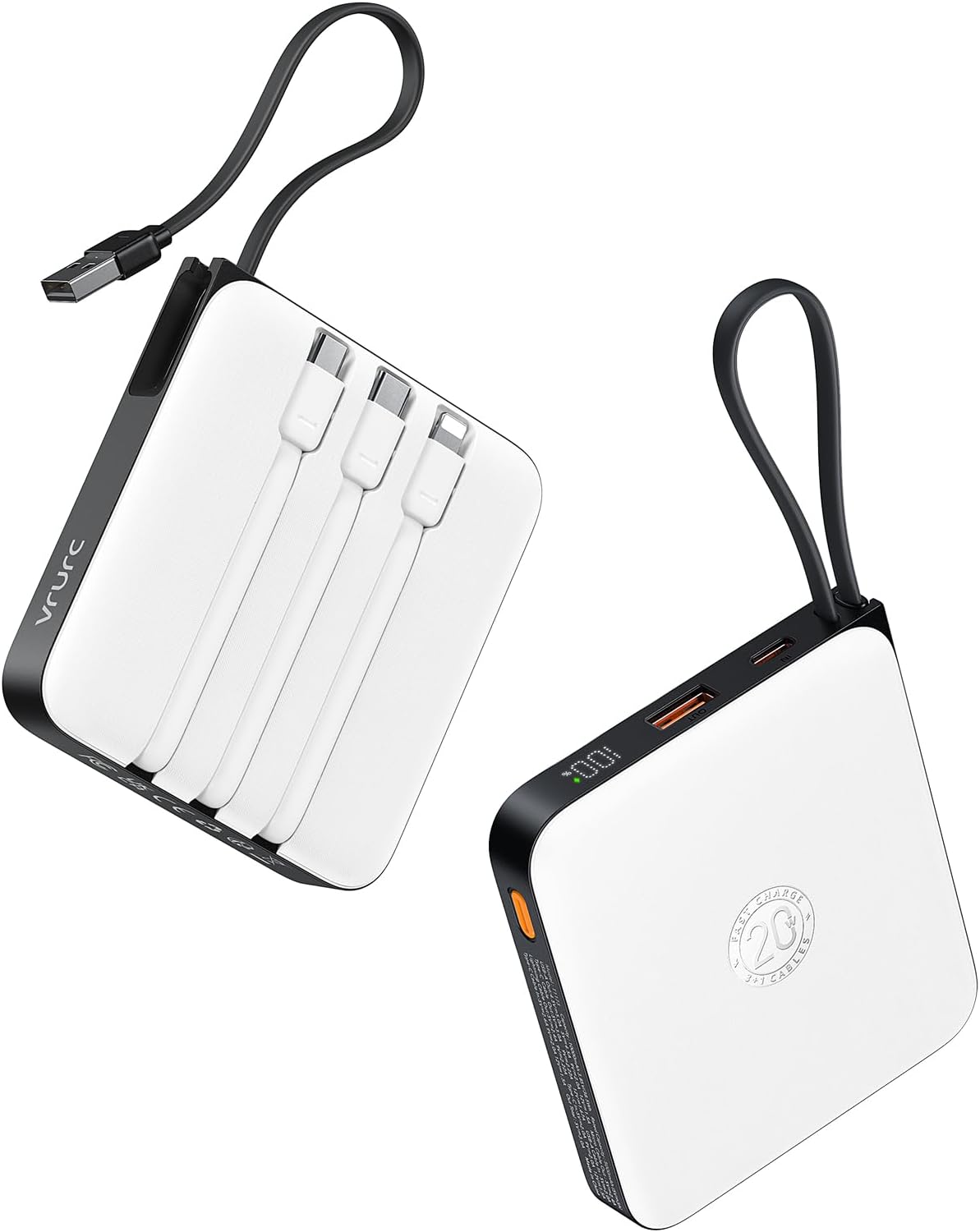 Powerbank mit Schnellladefunktion, Weiß