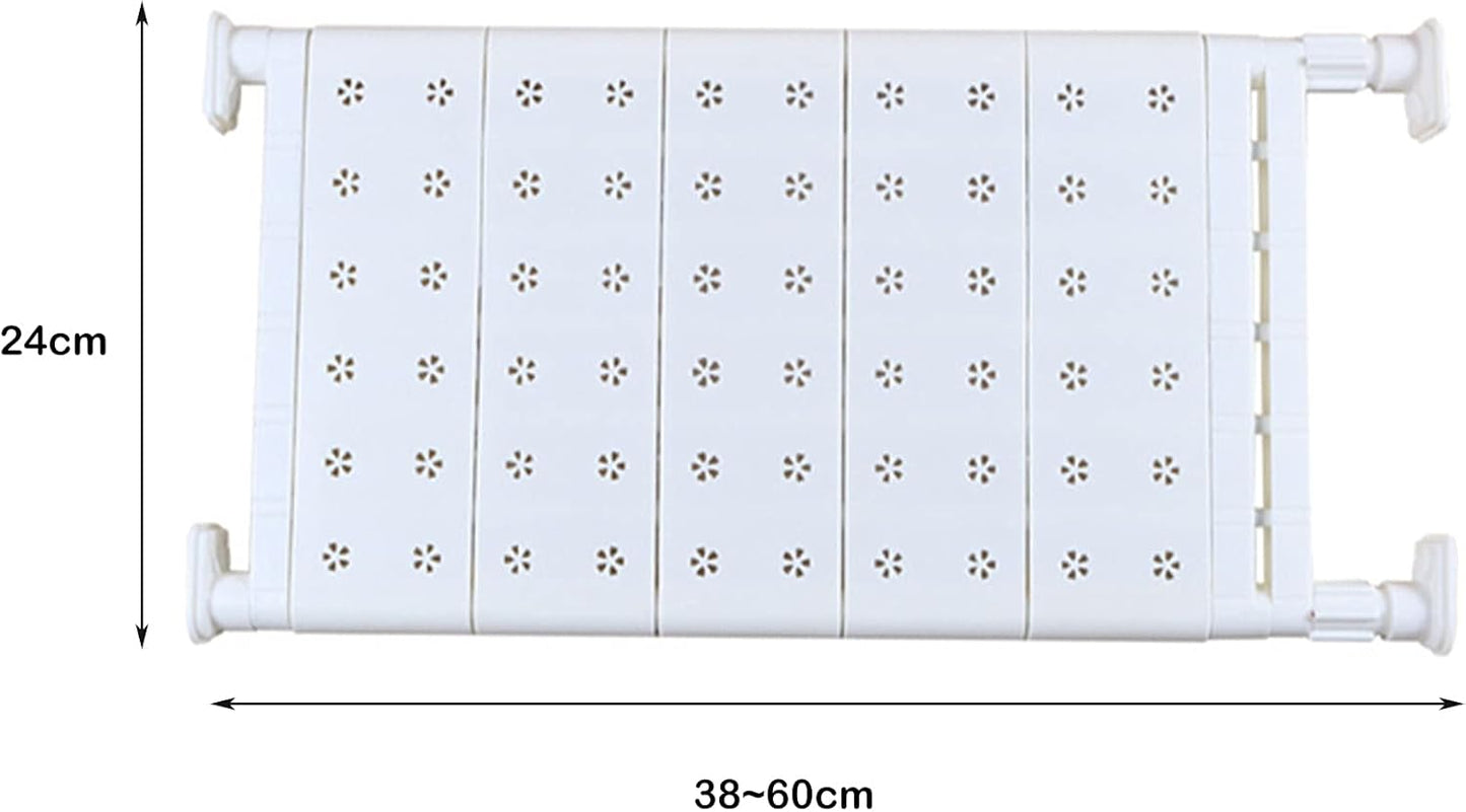 Verstellbares Schrankregal-Set (2 Stück, 38~60cm), White - 2pcs