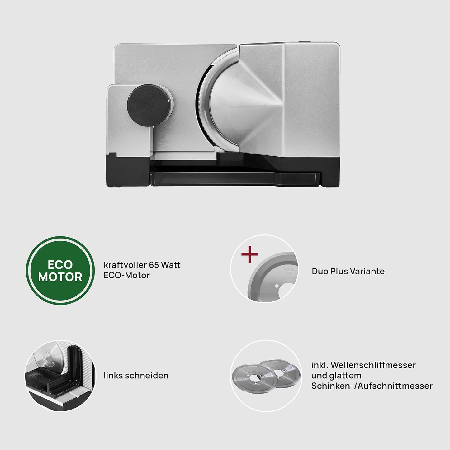 E 18 Duo Plus Allesschneider & Brotschneidemaschine für Linkshänder