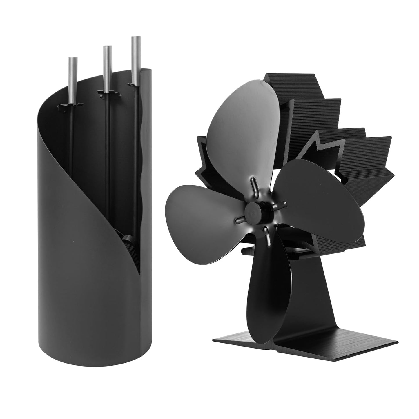 3-teiliges Kaminbesteck-Set mit Kaminventilator, Kaminbesteck mit Ofenventilator