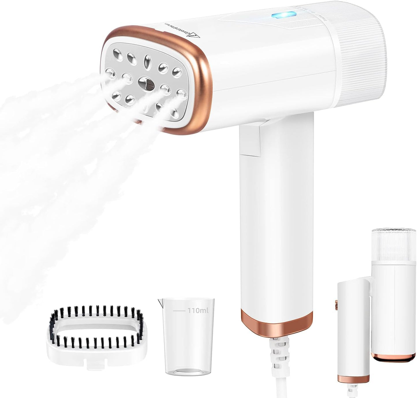 Reise-Dampfglätter mit Schnellaufheizung (1000W), White Weiss 1