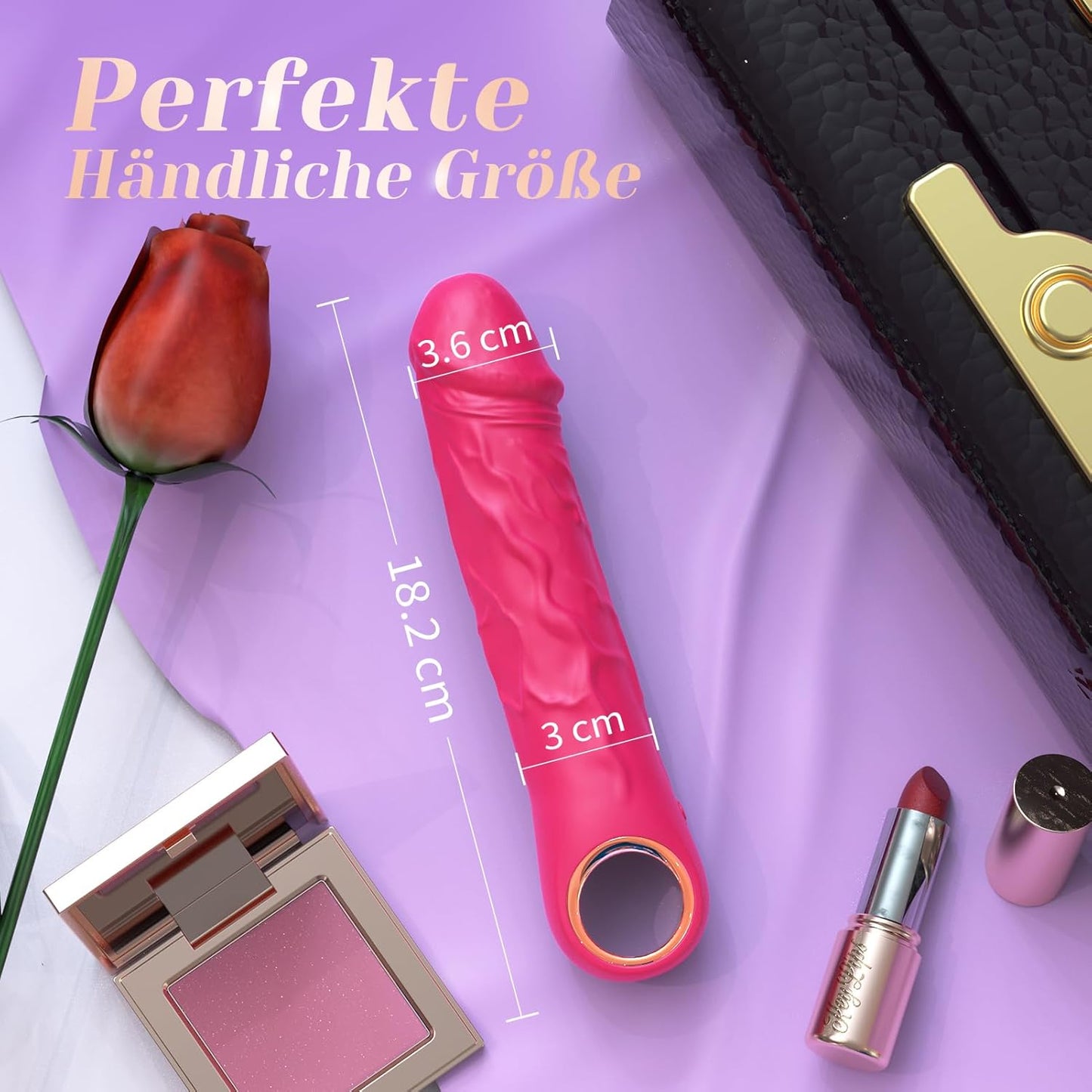 Vibratoren-Set für Paare mit 10 Intensitäten, 2-Rosarot