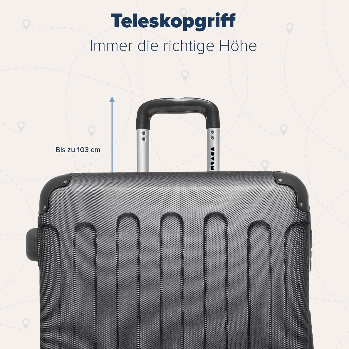 Harteschalenkoffer-Set, Kofferset 2 teilig|Grau