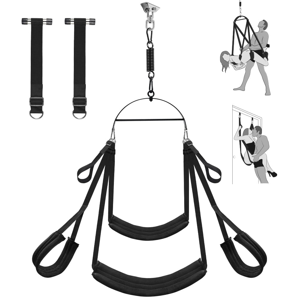 Enhanced 360° Sexschaukel mit Bondage-Riemen