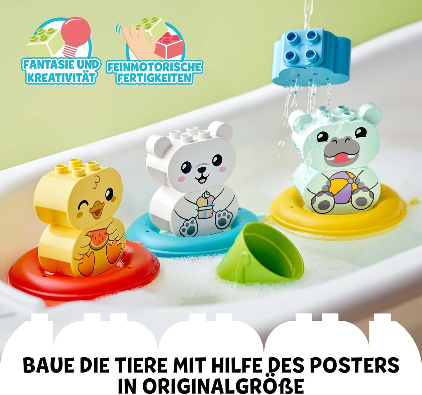 Schwimmender Tierzug Badespielzeug, Single