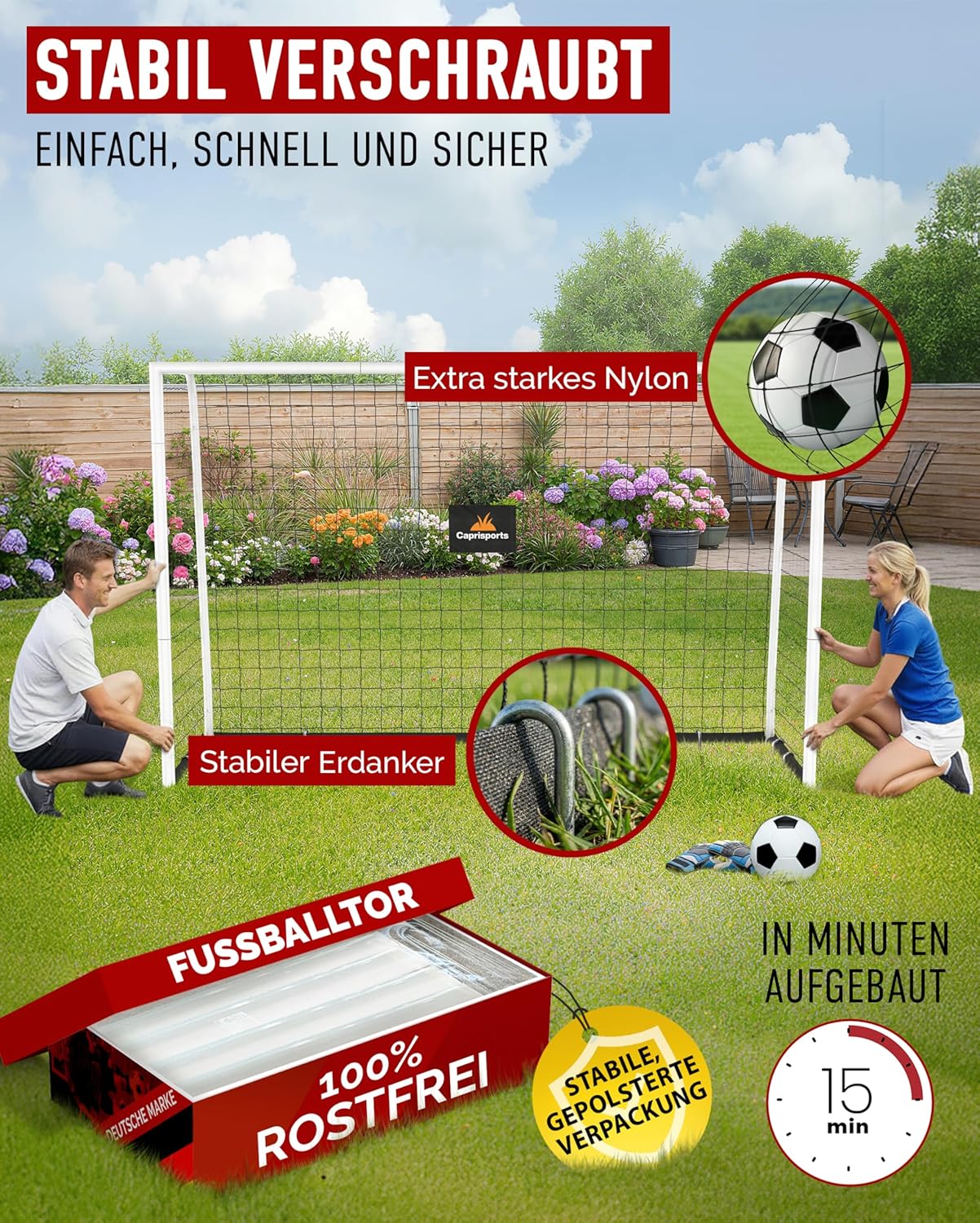 Fussballtor für Kinder, 300x200 cm