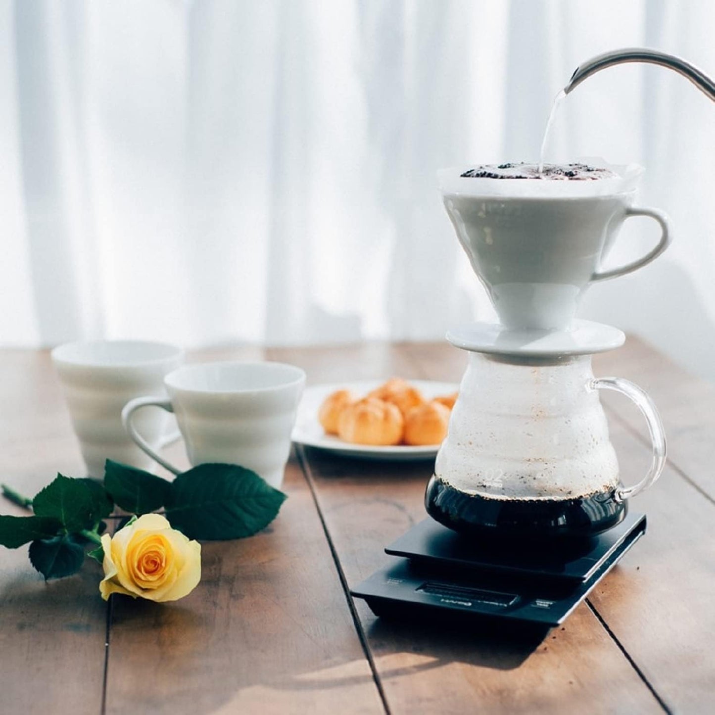 V60 Keramik-Kaffeemaschine mit Ausgiesser, Farblos 1-2 cups Keramik