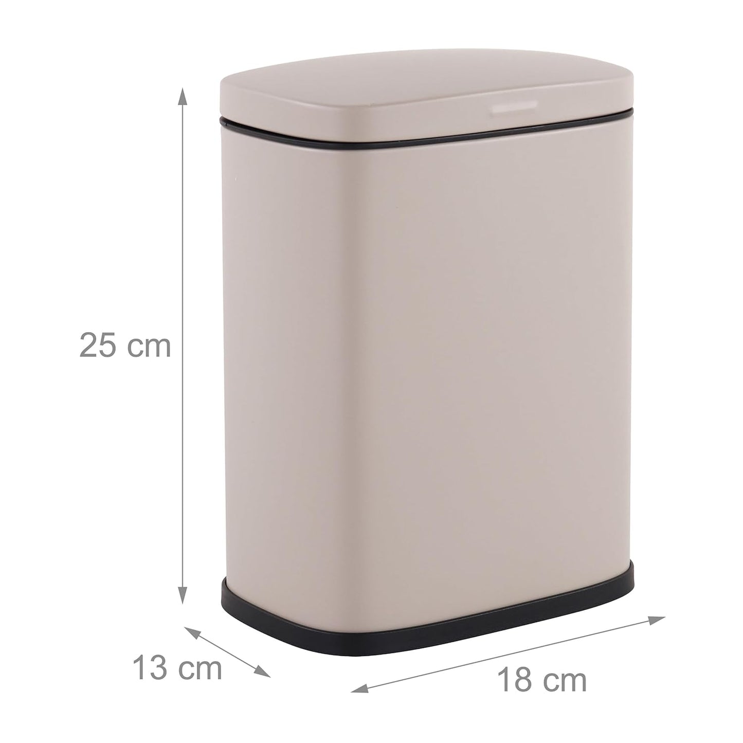 Kosmetikeimer zur Wandmontage mit Absenkautomatik, Beige