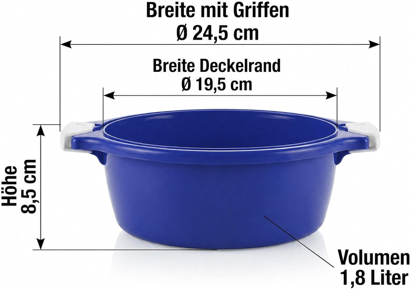 2-teiliges Mikrowellenschüssel-Set mit Dampfventil, Blau